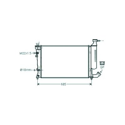 Radiatore acqua per CITROEN XSARA dal 1997 al 2000 Codice OEM 133046