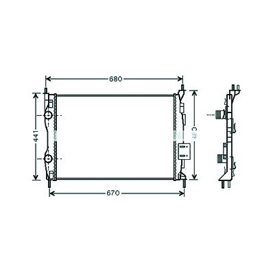 Radiatore acqua per NISSAN QASHQAI dal 2010 al 2013 Codice OEM 21400-JD00E