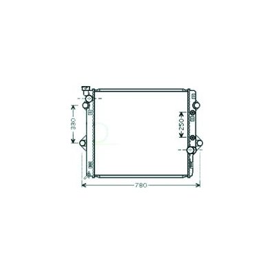 Radiatore acqua per TOYOTA LAND CRUISER dal 2002 al 2009 Codice OEM 1640030140