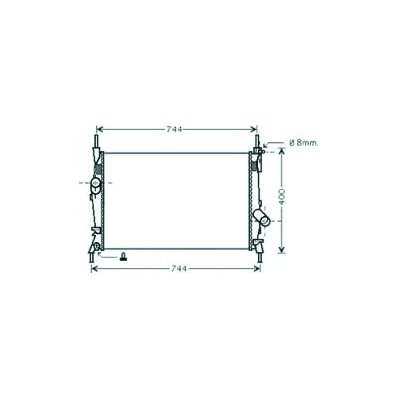 Radiatore acqua per FORD TRANSIT dal 2000 al 2006 Codice OEM 350213123400