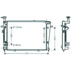 Radiatore acqua per HYUNDAI TUCSON dal 2004 al 2015