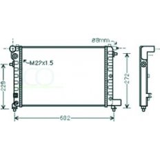 Radiatore acqua per CITROEN SAXO dal 1999 al 2004