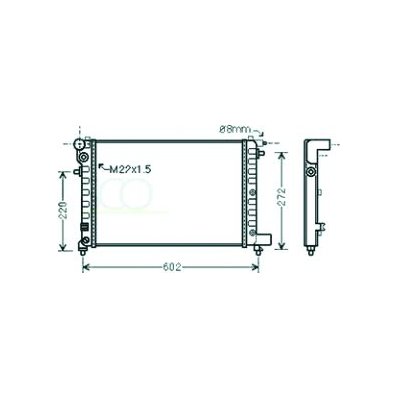 Radiatore acqua per CITROEN SAXO dal 1996 al 1999 Codice OEM 1331NQ