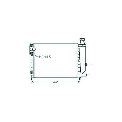 Radiatore acqua per CITROEN AX dal 1986 al 1996 Codice OEM 96082116