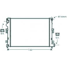 Radiatore acqua per FIAT SCUDO dal 1995 al 2003