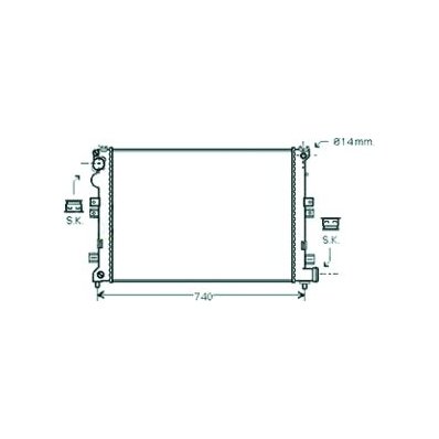 Radiatore acqua per FIAT SCUDO dal 1995 al 2003 Codice OEM 1301Y7