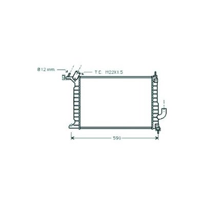 Radiatore acqua per OPEL VECTRA B dal 1995 al 1999 Codice OEM 1300178