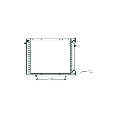 Radiatore acqua per RENAULT R19 dal 1988 al 1992 Codice OEM 7701395098