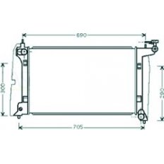 Radiatore acqua per TOYOTA AVENSIS dal 2003 al 2006