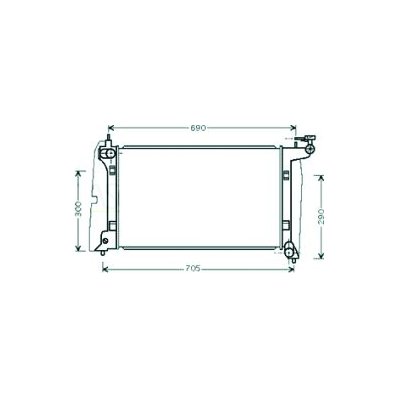 Radiatore acqua per TOYOTA COROLLA VERSO dal 2004 al 2007 Codice OEM 164000D200