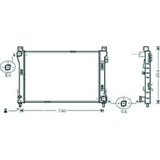 Radiatore acqua per MERCEDES-BENZ C W203 dal 2000 al 2004