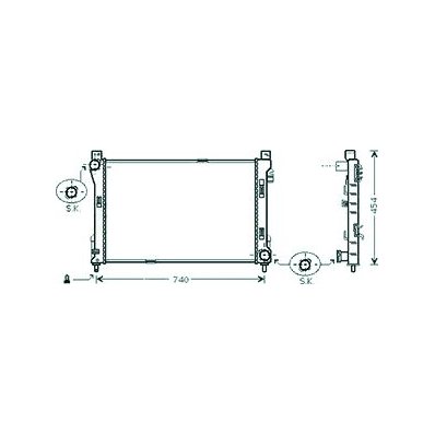 Radiatore acqua per MERCEDES-BENZ C W203 dal 2000 al 2004 Codice OEM 2035000303