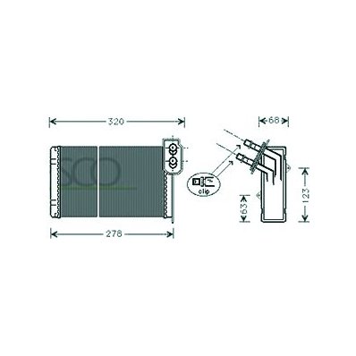 Scambiatore di calore per RENAULT KANGOO dal 1997 al 2003 Codice OEM 7701205538