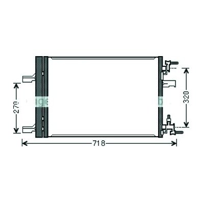 Condensatore per CHEVROLET - DAEWOO CRUZE dal 2009 al 2012 Codice OEM 13267648