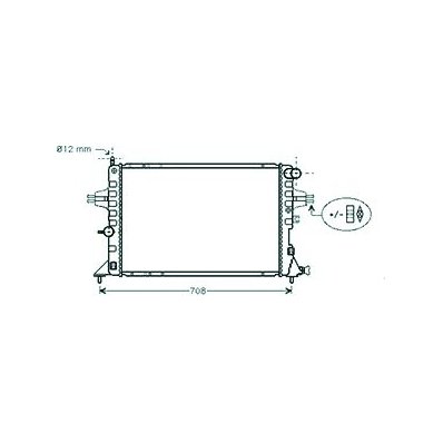 Radiatore acqua per OPEL ASTRA G dal 1998 al 2004 Codice OEM 09192578