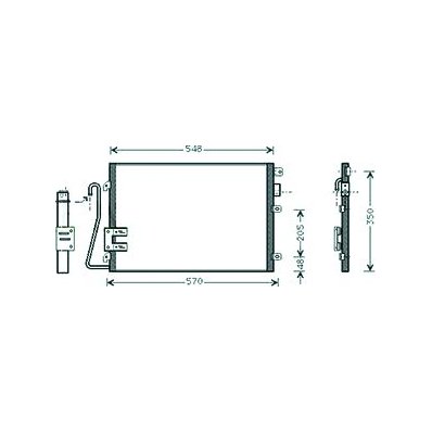 Condensatore per NISSAN KUBISTAR dal 2003 al 2009 Codice OEM 2765000Q0G