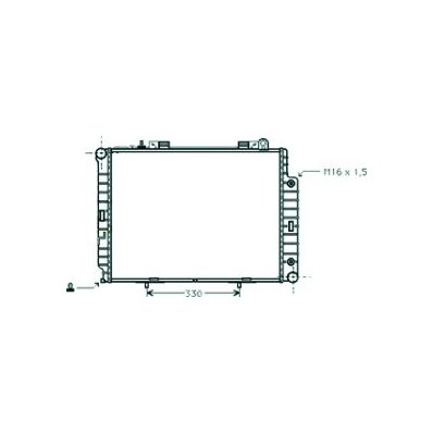 Radiatore acqua per MERCEDES-BENZ E dal 1995 al 1999 Codice OEM 2105006503