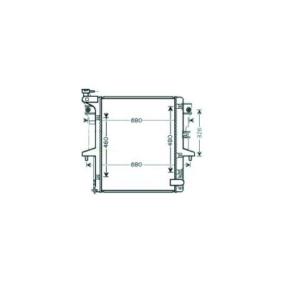 Radiatore acqua per MITSUBISHI L200 dal 2006 al 2015 Codice OEM 1350A348