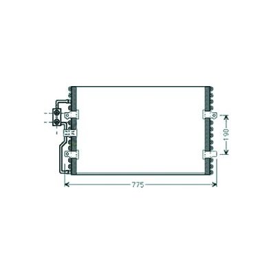 Condensatore per CITROEN JUMPY dal 1995 al 2003 Codice OEM 1486721080