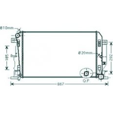 Radiatore acqua per VOLKSWAGEN CRAFTER dal 2006 al 2017