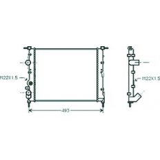 Radiatore acqua per RENAULT MEGANE dal 1995 al 1999