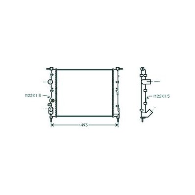 Radiatore acqua per RENAULT MEGANE dal 1995 al 1999 Codice OEM 7700838134