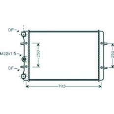 Radiatore acqua per AUDI A3 dal 2000 al 2003