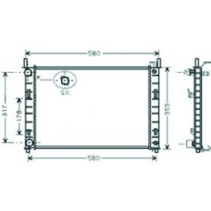 Radiatore acqua per FORD FIESTA MK V dal 2005 al 2008