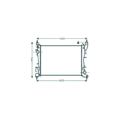 Radiatore acqua per FIAT LINEA dal 2007 al 2010 Codice OEM 51784706