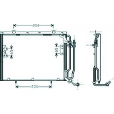 Condensatore per MERCEDES-BENZ C W202 dal 1993 al 1997