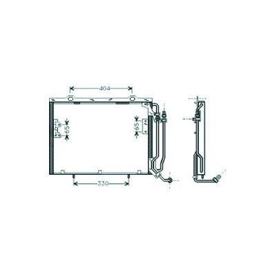 Condensatore per MERCEDES-BENZ C W202 dal 1993 al 1997 Codice OEM 202-830-1070