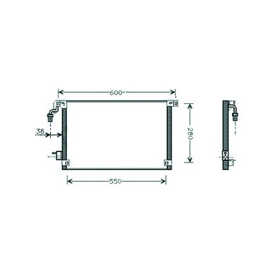 Condensatore per CITROEN SAXO dal 1999 al 2004 Codice OEM E163365