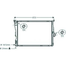 Radiatore acqua per BMW X3 E83 dal 2004 al 2006