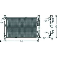 Radiatore acqua per MERCEDES-BENZ C W203 dal 2000 al 2004