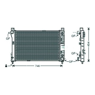 Radiatore acqua per MERCEDES-BENZ C W203 dal 2000 al 2004 Codice OEM 2035000503