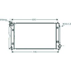 Radiatore acqua per TOYOTA AVENSIS dal 2003 al 2006
