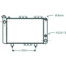 Radiatore acqua per RENAULT R4 dal 1966 al 1991