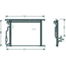 Condensatore per MERCEDES-BENZ S W220 dal 2002 al 2004