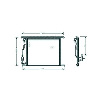 Condensatore per MERCEDES-BENZ S W220 dal 2002 al 2004 Codice OEM A2205000054