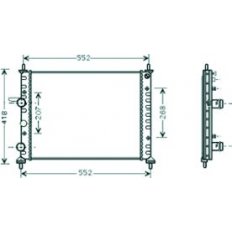 Radiatore acqua per FIAT BRAVO dal 1995 al 2001