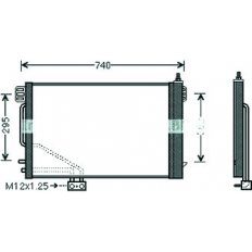 Condensatore per MERCEDES-BENZ C W203 dal 2000 al 2004