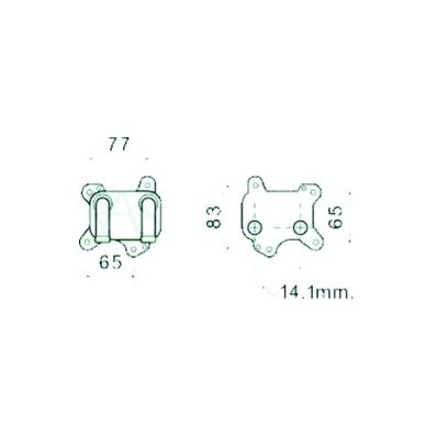 Radiatore olio per OPEL CORSA C dal 2000 al 2003 Codice OEM 650616