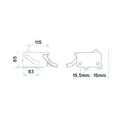 Radiatore olio per MERCEDES-BENZ C W203 dal 2000 al 2004 Codice OEM 1121880401