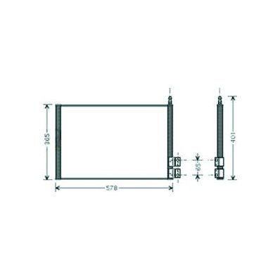 Condensatore per FORD FUSION dal 2002 al 2005 Codice OEM 1254203