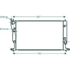Radiatore acqua per TOYOTA AVENSIS dal 2003 al 2006