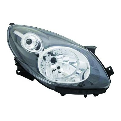 Proiettore nero per RENAULT TWINGO dal 2007 al 2011 lato destro passeggero Codice OEM 7701063998