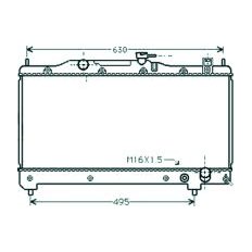 Radiatore acqua per TOYOTA AVENSIS dal 1997 al 2000