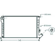 Radiatore acqua per CITROEN BERLINGO dal 1996 al 2002