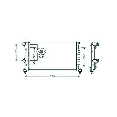 Radiatore acqua per FIAT DOBLO&#039; dal 2000 al 2005 Codice OEM 51779233