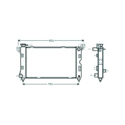 Radiatore acqua per CHRYSLER - DODGE VOYAGER dal 1996 al 2001 Codice OEM 4682587